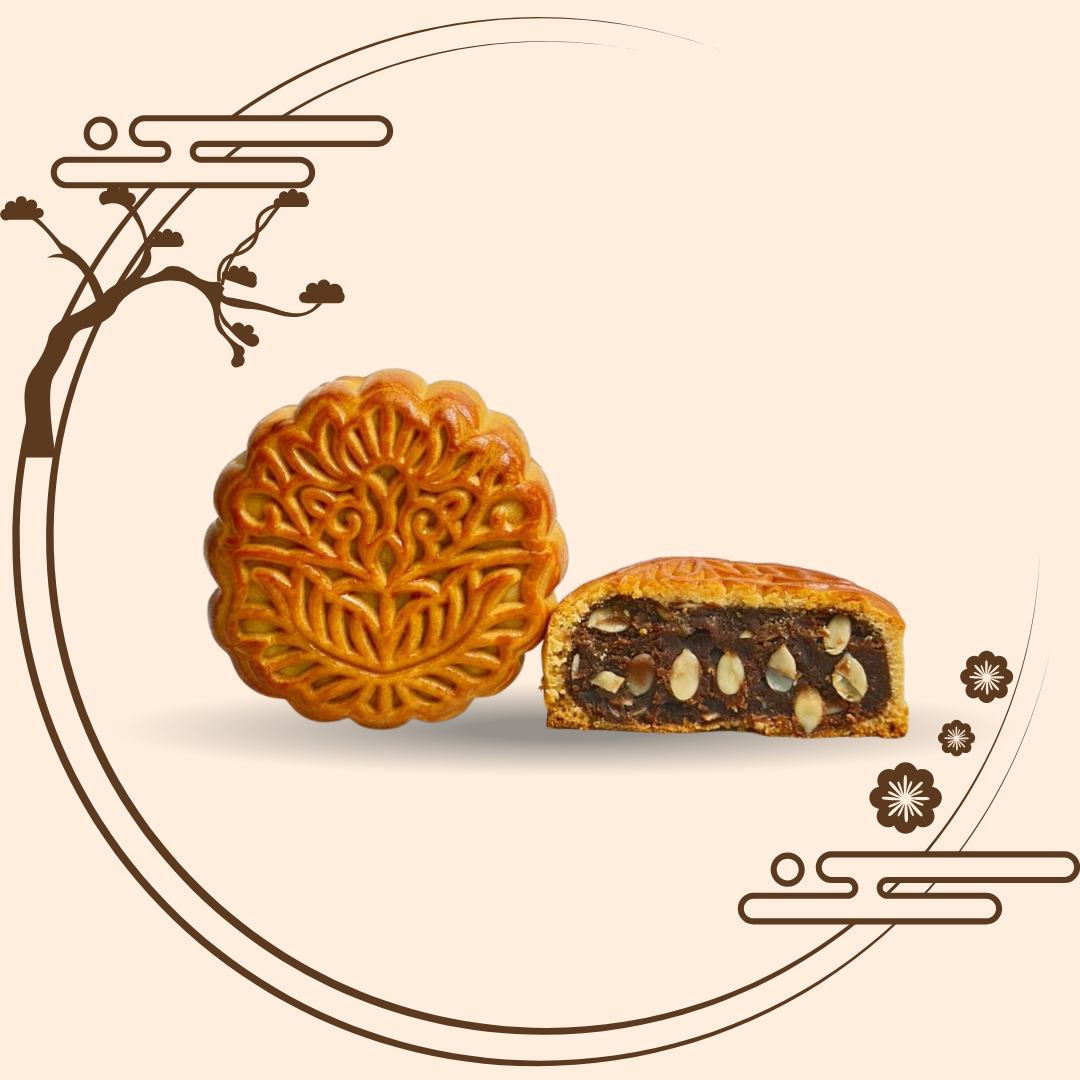 玫瑰豆沙月饼 Red Bean Mooncake (180G)