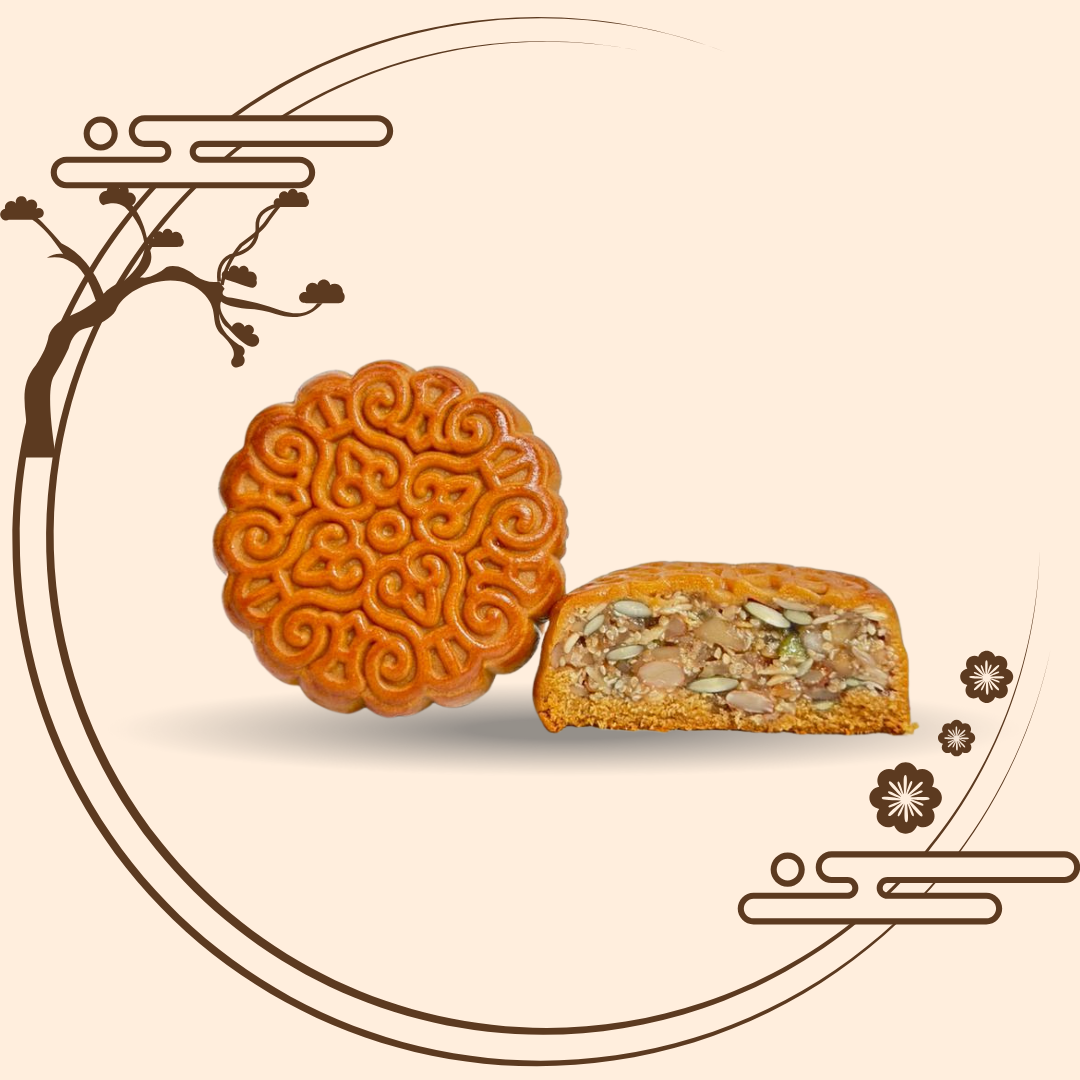 伍仁月饼 Mixed Nuts Mooncake (180G)