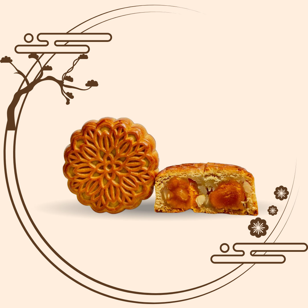 白莲蓉双黄 White Lotus Double Yolk Mooncake (180G)