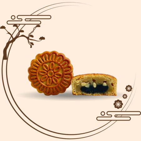 白莲蓉黑芝麻 White Lotus Black Sesame Mooncake (180G)